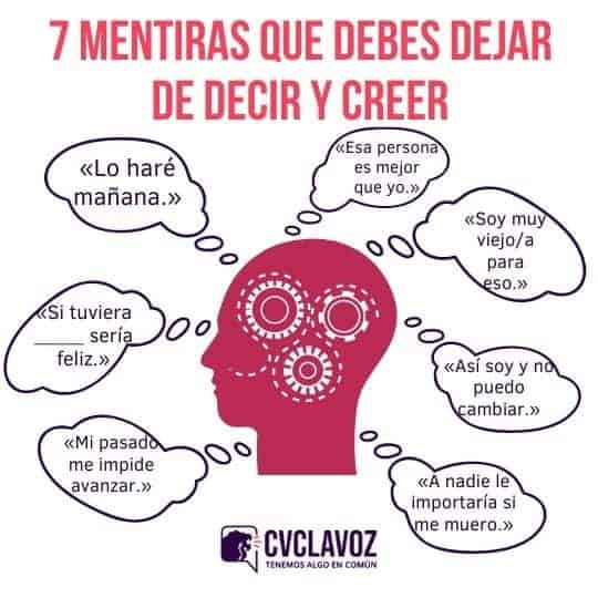 Mentiras que debes dejar de decir y creer